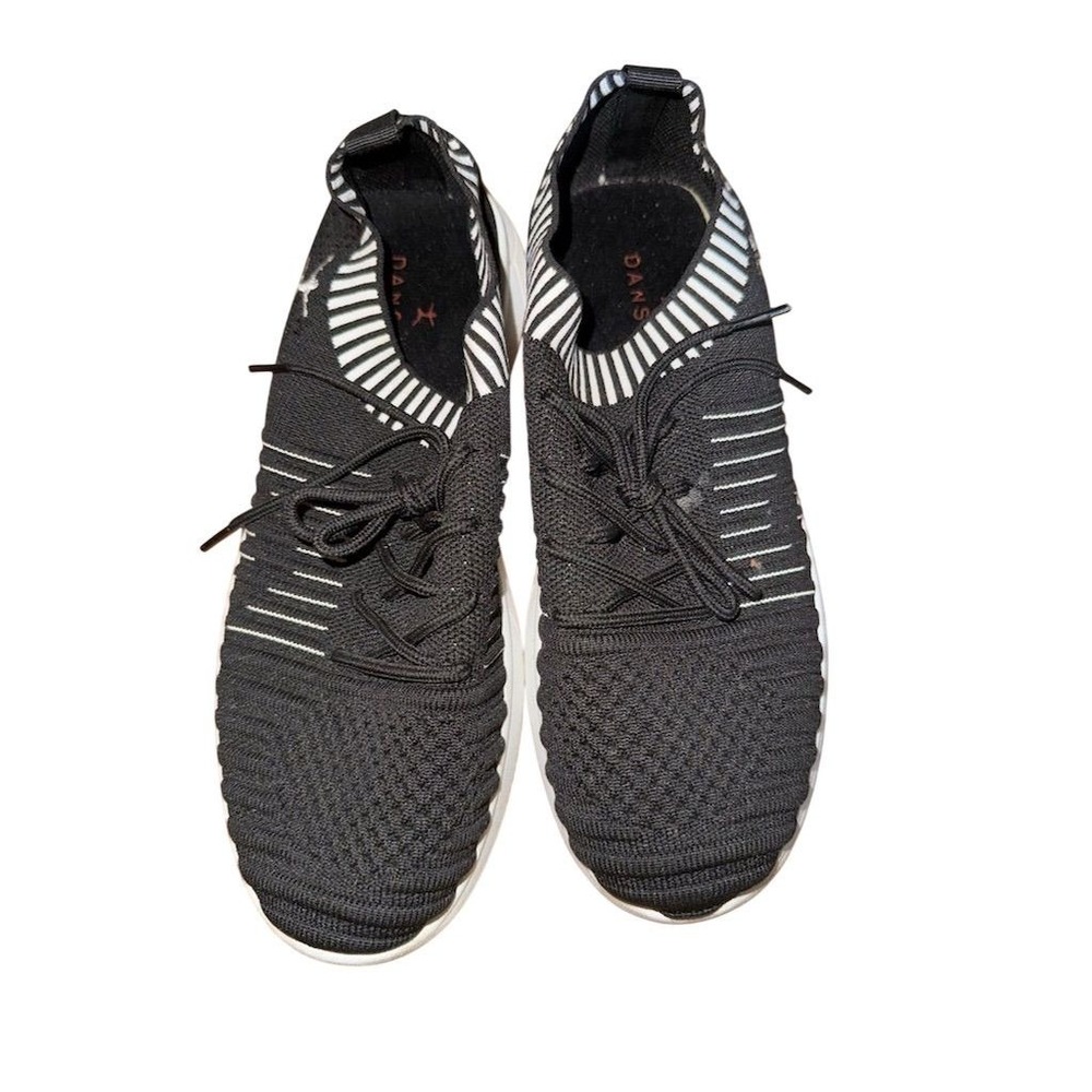 Danskin Womens Energy Lace Knit Black Sneakers Size 10 Athletic Shoes active gym